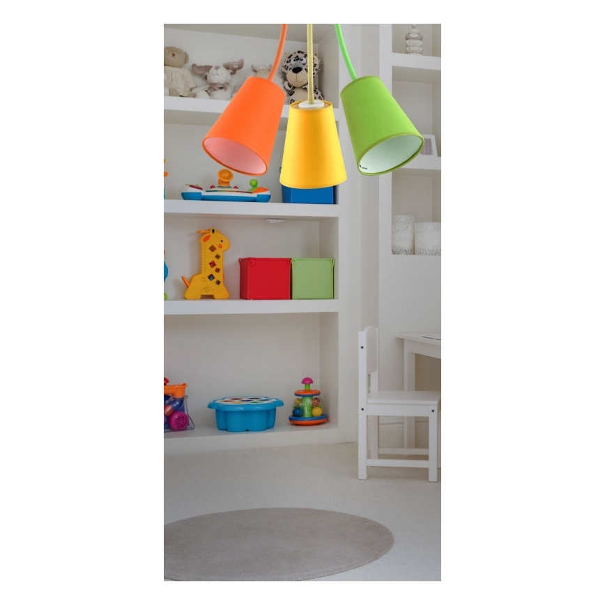 Pendant chandelier WIRE COLOUR 3xE27/60W/230V