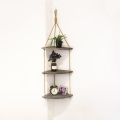 Pendant corner shelf 90x25 cm brown