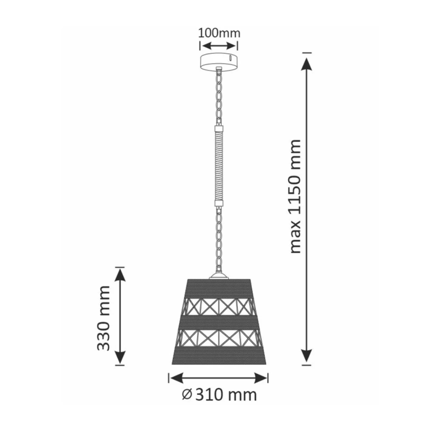 Pendant Lamp ALMA 1×E27/20W/230V