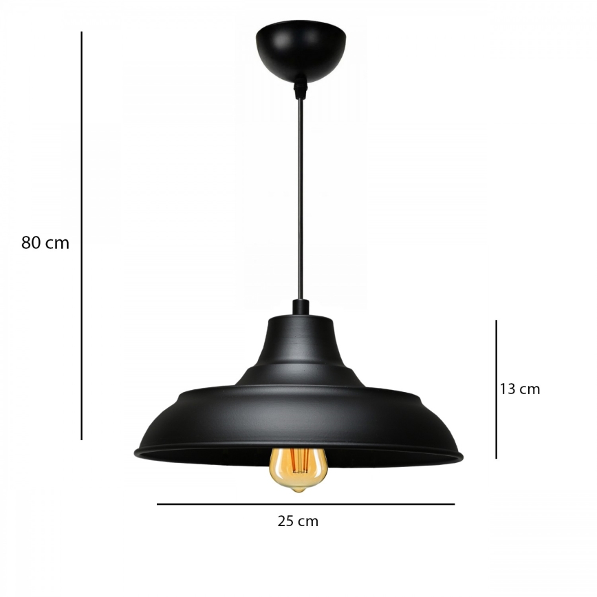 Pendant lamp AYD 1xE27/40W/230V black