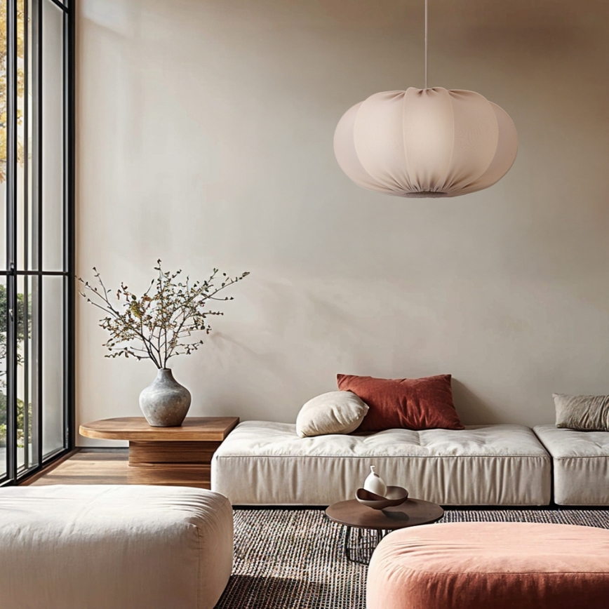 Pendant lamp CAFEE 1xE27/40W/230V diameter 52 cm beige