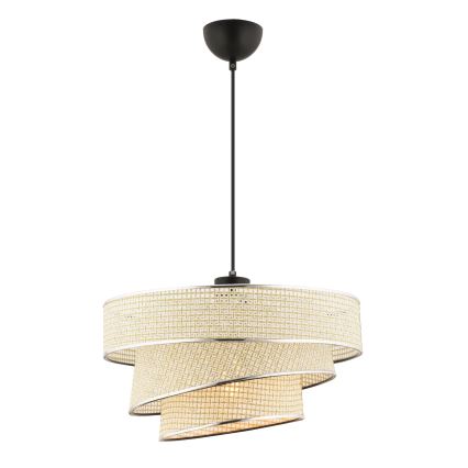 Pendant Lamp COUPER 1xE27/60W/230V cream/glossy chrome