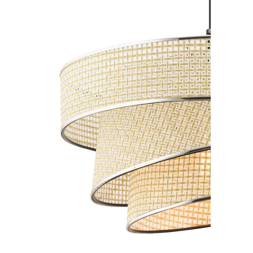 Pendant Lamp COUPER 1xE27/60W/230V cream/glossy chrome
