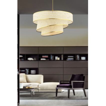 Pendant Lamp COUPER 1xE27/60W/230V cream/gold
