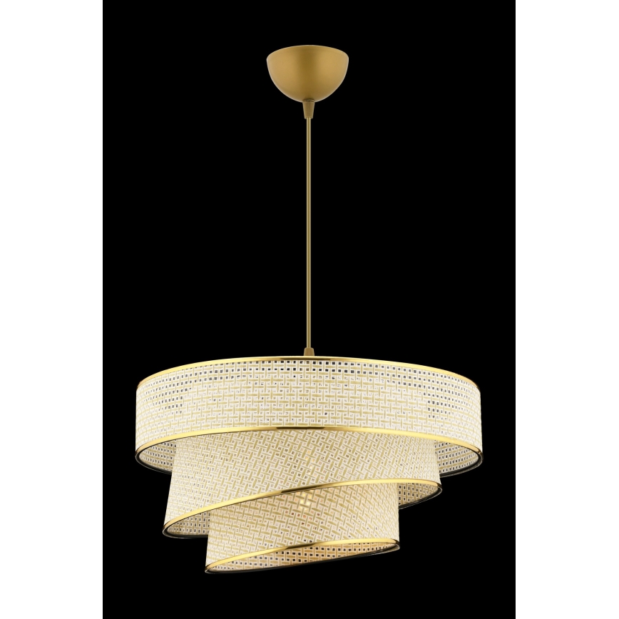 Pendant Lamp COUPER 1xE27/60W/230V cream/gold