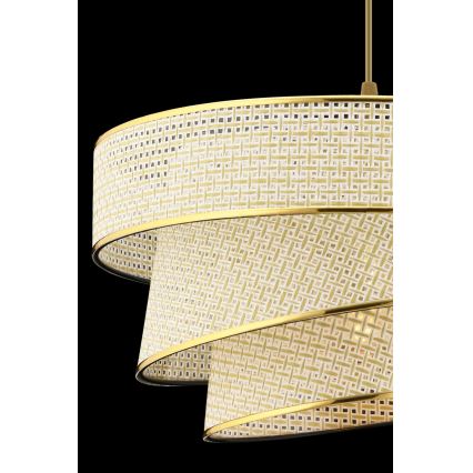 Pendant Lamp COUPER 1xE27/60W/230V cream/gold