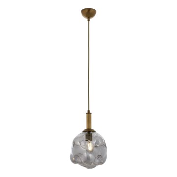 Pendant lamp CRUMPLED 1xE27/40W/230V bronze/smoke
