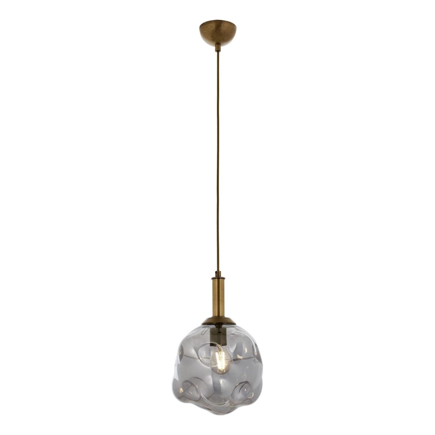 Pendant lamp CRUMPLED 1xE27/40W/230V bronze/smoke