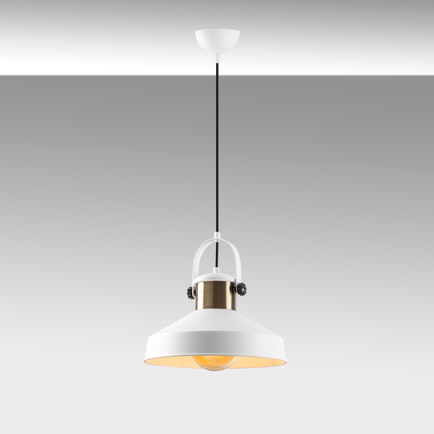 Pendant lamp DODO 1xE27/40W/230V white/bronze