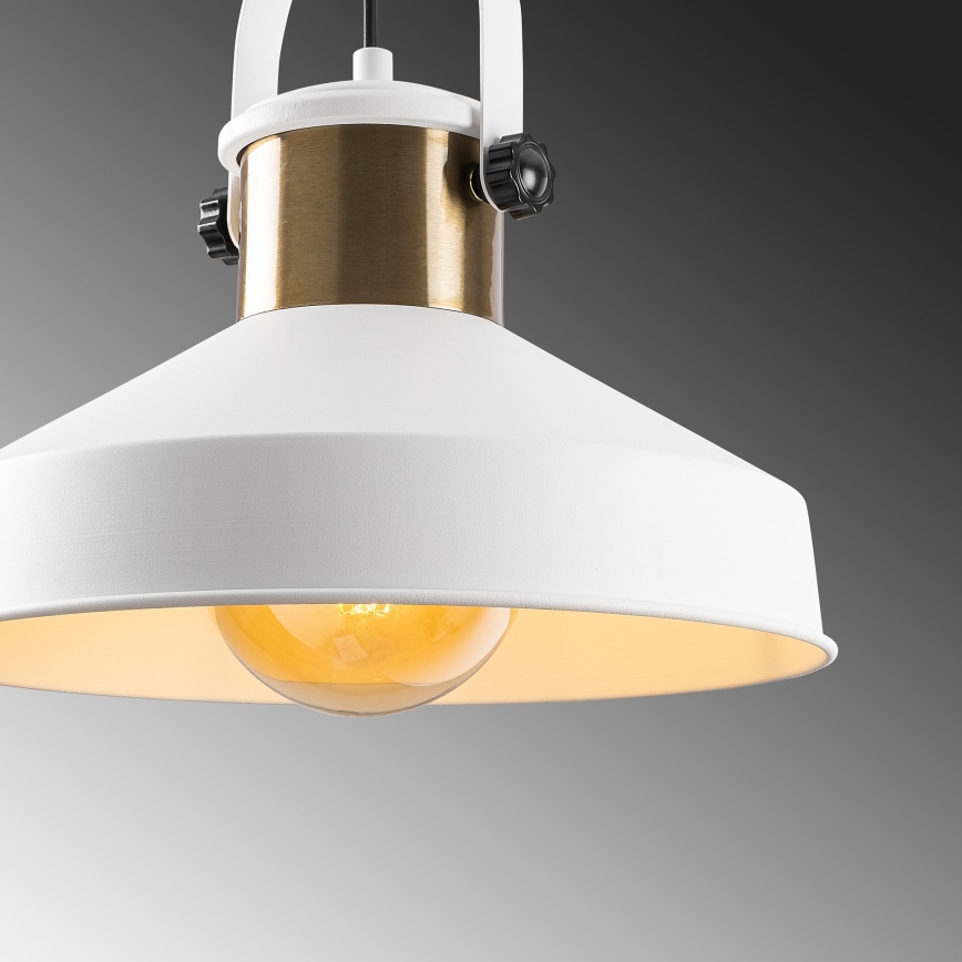 Pendant lamp DODO 1xE27/40W/230V white/bronze