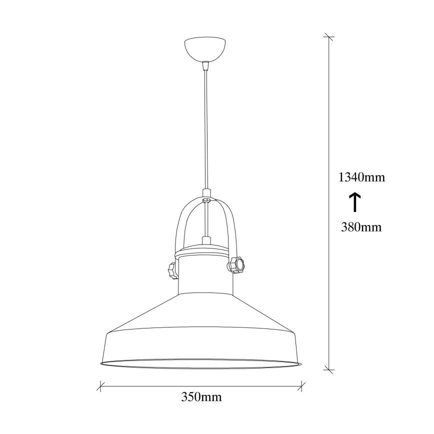 Pendant lamp DODO 1xE27/40W/230V white/bronze