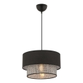 Pendant lamp ECHO 1xE27/60W/230V black/grey