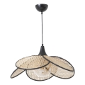 Pendant lamp FUME 1xE27/40W/230V Ø 45 cm black/beige