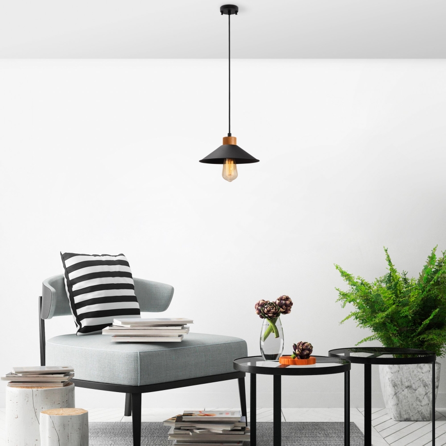 Pendant lamp MANAVGAT 1xE27/40W/230V black/brown