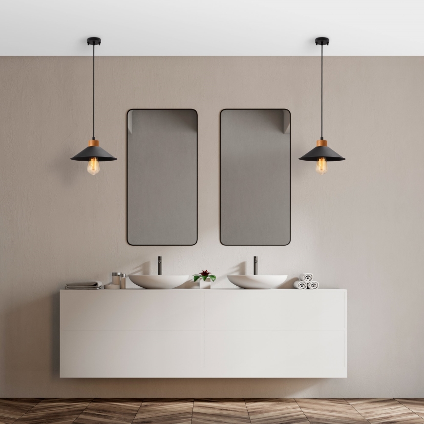 Pendant lamp MANAVGAT 1xE27/40W/230V black/brown