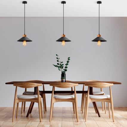 Pendant lamp MANAVGAT 1xE27/40W/230V black/brown