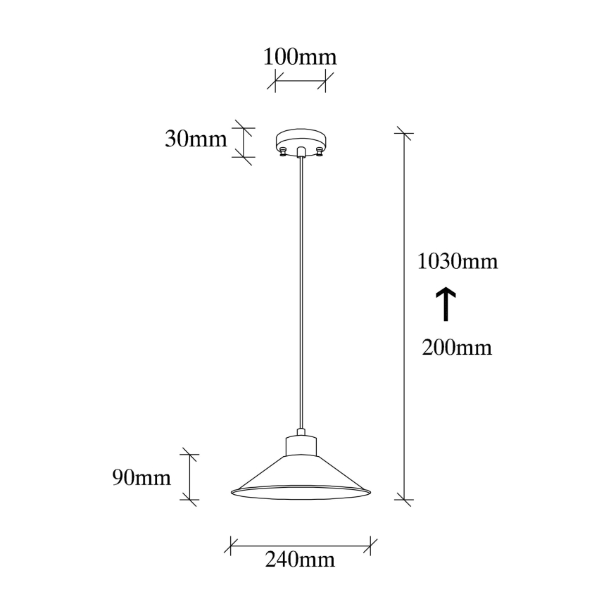 Pendant lamp MANAVGAT 1xE27/40W/230V black/brown