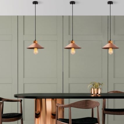 Pendant lamp MANAVGAT 1xE27/40W/230V copper/brown
