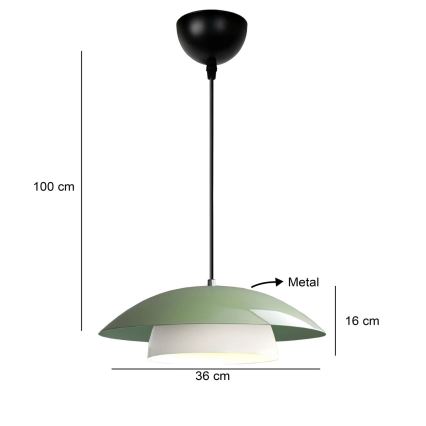 Pendant lamp MOONLIGH 1xE27/40W/230V green