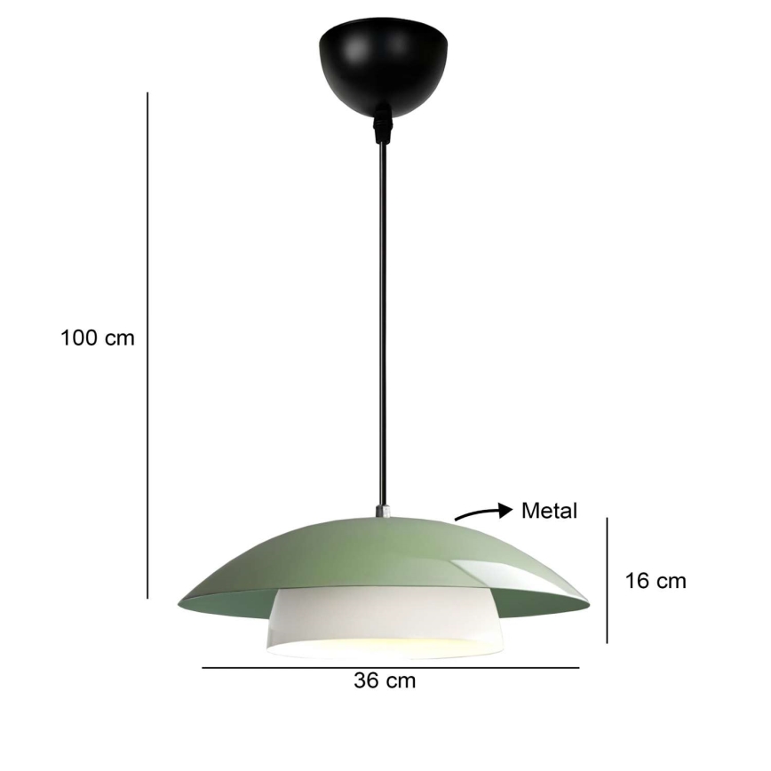 Pendant lamp MOONLIGH 1xE27/40W/230V green