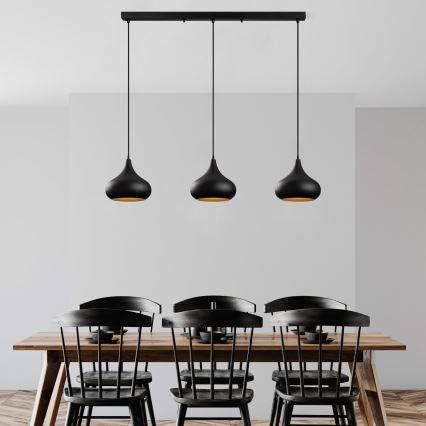 Pendant lamp MUBA 3xE27/40W/230V black