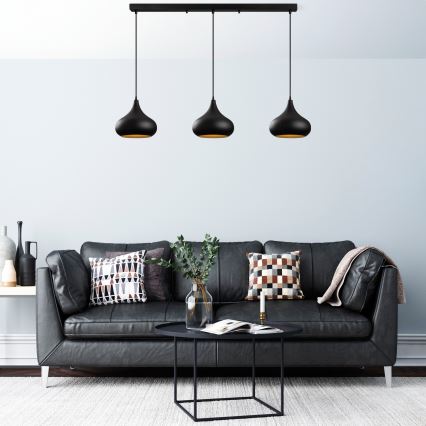 Pendant lamp MUBA 3xE27/40W/230V black