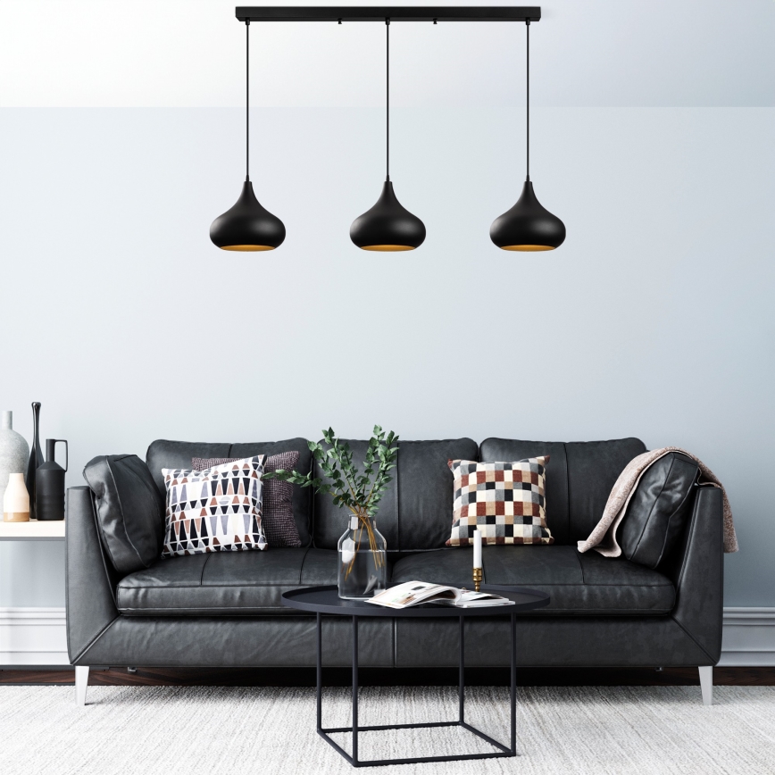 Pendant lamp MUBA 3xE27/40W/230V black