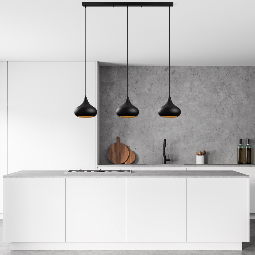 Pendant lamp MUBA 3xE27/40W/230V black