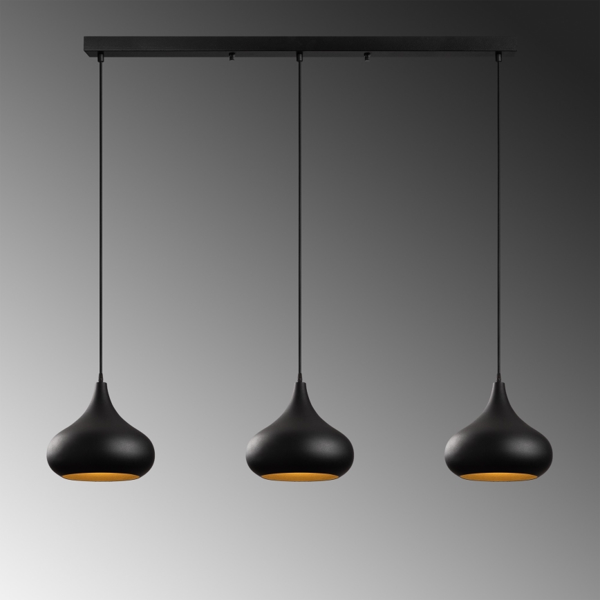 Pendant lamp MUBA 3xE27/40W/230V black