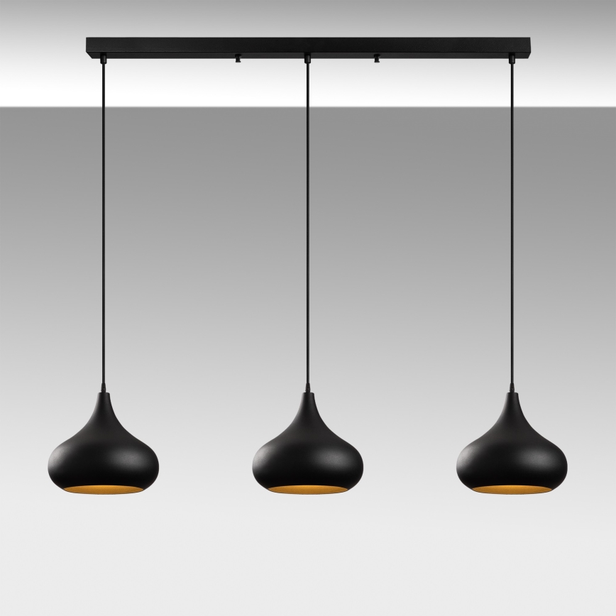 Pendant lamp MUBA 3xE27/40W/230V black