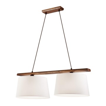 Pendant lamp on cable AIDA 2xE27/60W/230V walnut