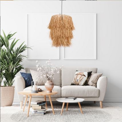 Pendant lamp TASSEL 1xE27/40W/230V raffia