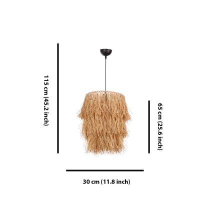 Pendant lamp TASSEL 1xE27/40W/230V raffia