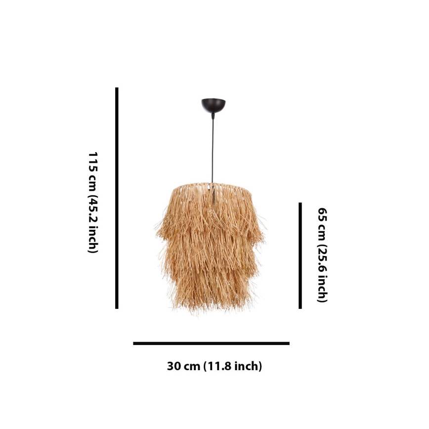 Pendant lamp TASSEL 1xE27/40W/230V raffia