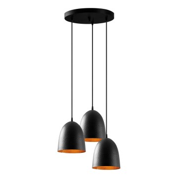 Pendant lamp TATTOO 3xE27/40W/230V black