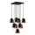 Pendant lamp TATTOO 9xE27/40W/230V black