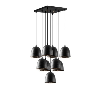 Pendant lamp TATTOO 9xE27/40W/230V black