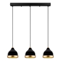 Pendant lamp YILDO 3xE27/40W/230V black/gold