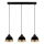Pendant lamp YILDO 3xE27/40W/230V black/gold