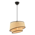 Pendant Light BARETTE 1xE27/60W/230V beige/black