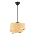 Pendant Light BARETTE 1xE27/60W/230V beige/polished chrome