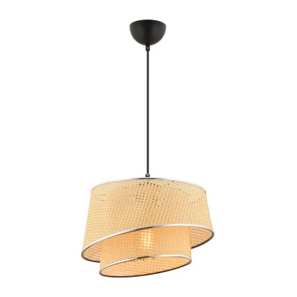 Pendant Light BARETTE 1xE27/60W/230V beige/polished chrome