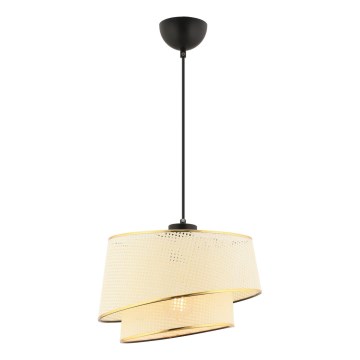 Pendant Light BARETTE 1xE27/60W/230V cream/gold