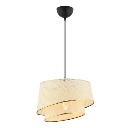Pendant Light BARETTE 1xE27/60W/230V cream/gold