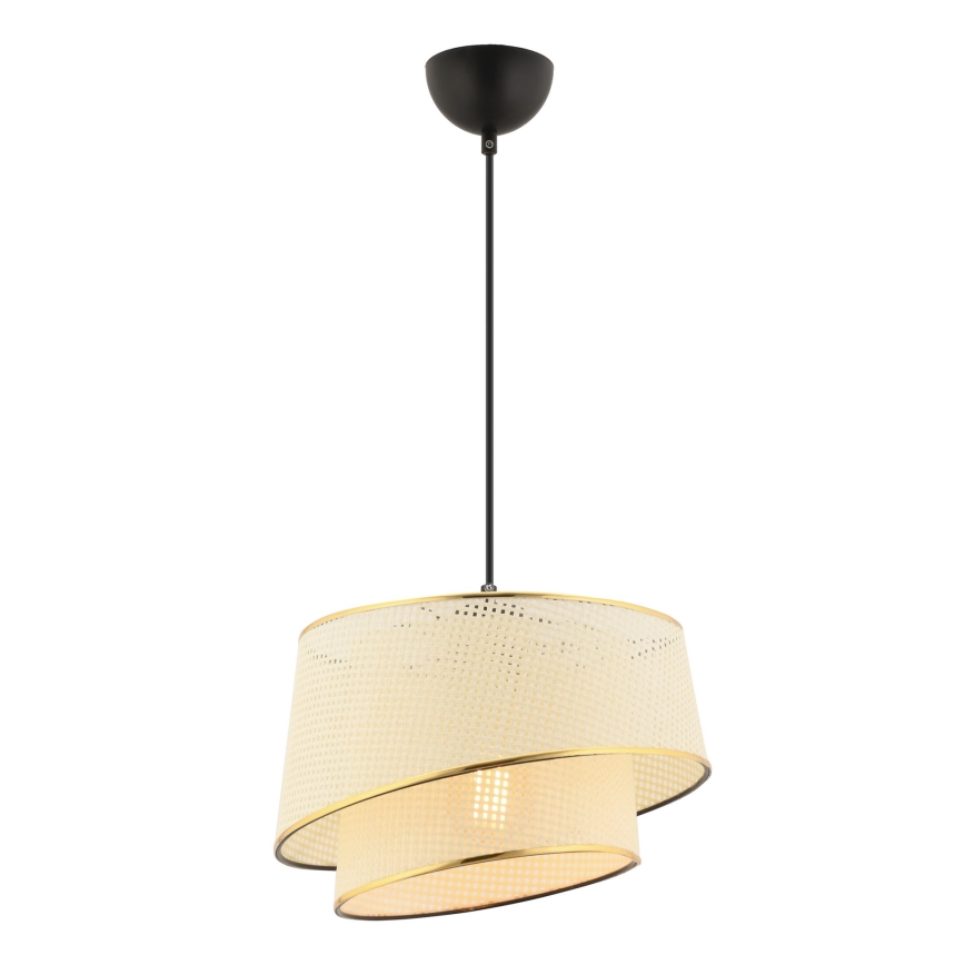 Pendant Light BARETTE 1xE27/60W/230V cream/gold