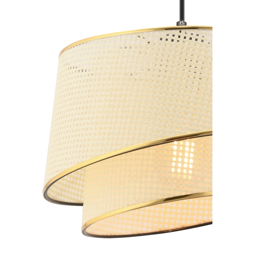 Pendant Light BARETTE 1xE27/60W/230V cream/gold