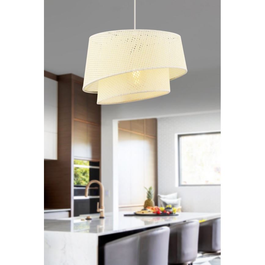Pendant light BARETTE 1xE27/60W/230V cream
