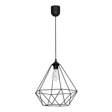 Pendant light BASKET 1xE27/60W/230V black