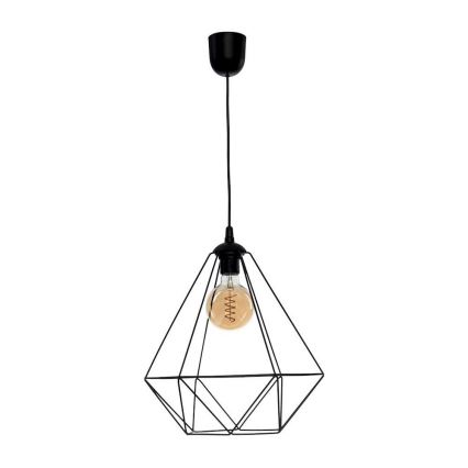 Pendant light BASKET 1xE27/60W/230V black