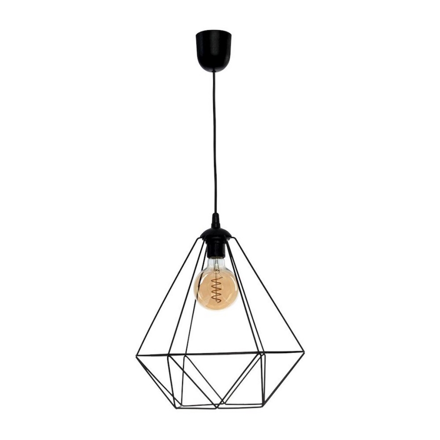 Pendant light BASKET 1xE27/60W/230V black